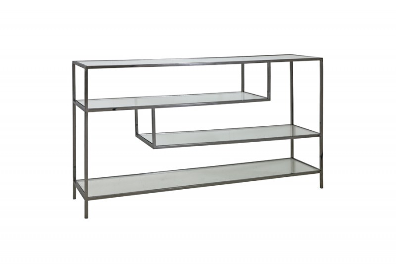 SHELF CONSOLE ZINK CLEAR GLASS 140 - CONSOLES, DESKS